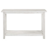 Consola de sofá para entrada de madera Payne en blanco