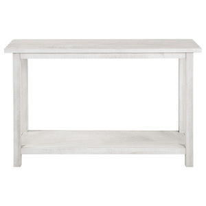 Consola de sofá para entrada de madera Payne en blanco