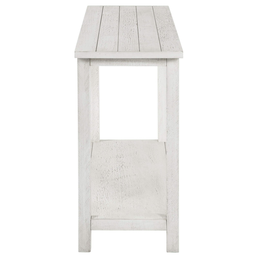 Consola de sofá para entrada de madera Payne en blanco