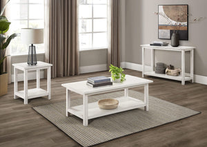 Consola de sofá para entrada de madera Payne en blanco