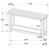 Consola de sofá de entrada de madera Payne Java