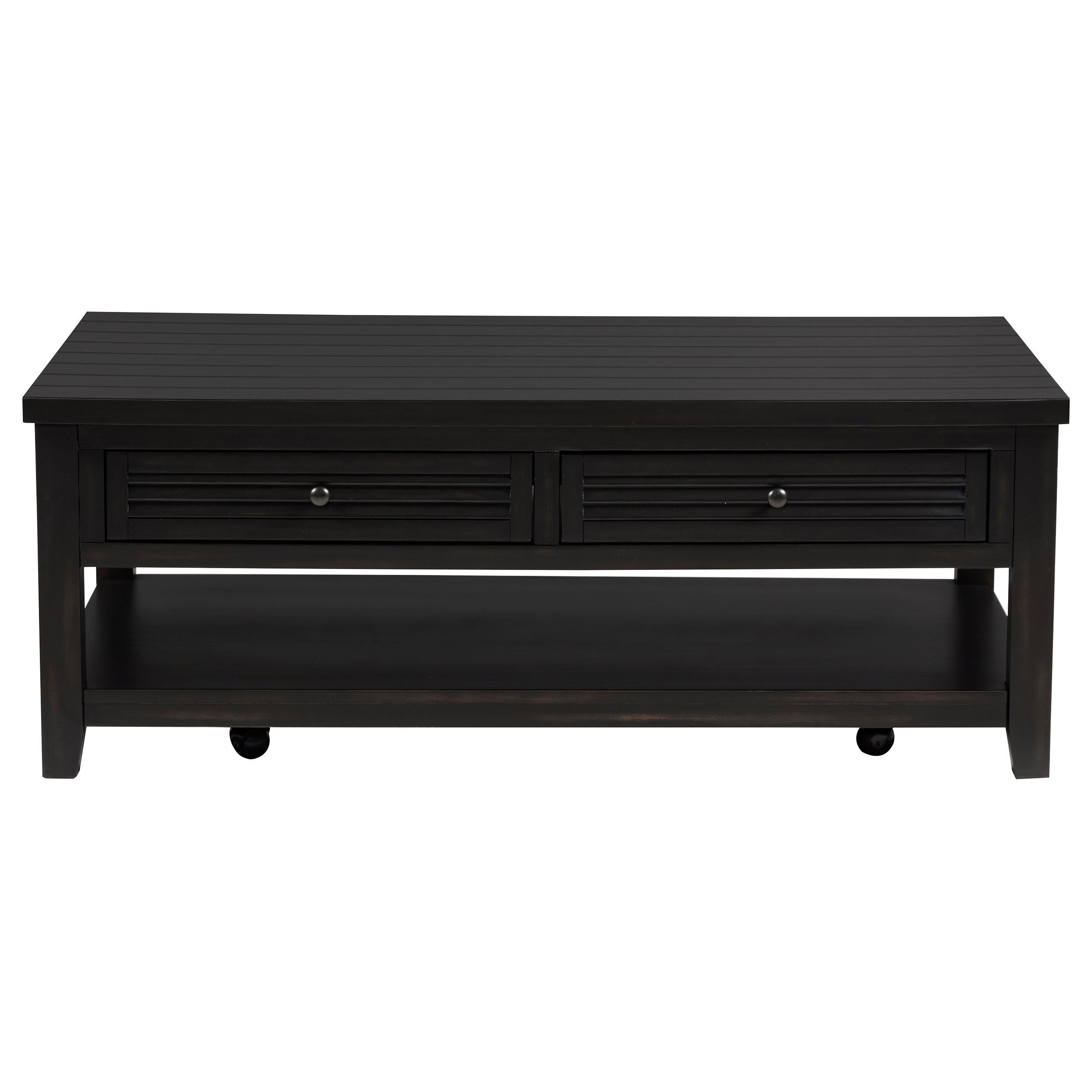 Concord 3-piece Coffee and End Table Set Distressed Java