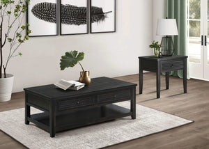 Concord 2-drawer Rectangular Coffee Table Distressed Java