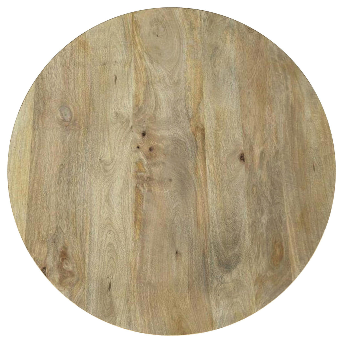 Juego de mesa auxiliar y de centro redonda de 3 piezas Touhy en mango natural