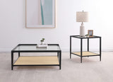 Juego de mesa de centro y auxiliar Amherst de 2 piezas, color negro 