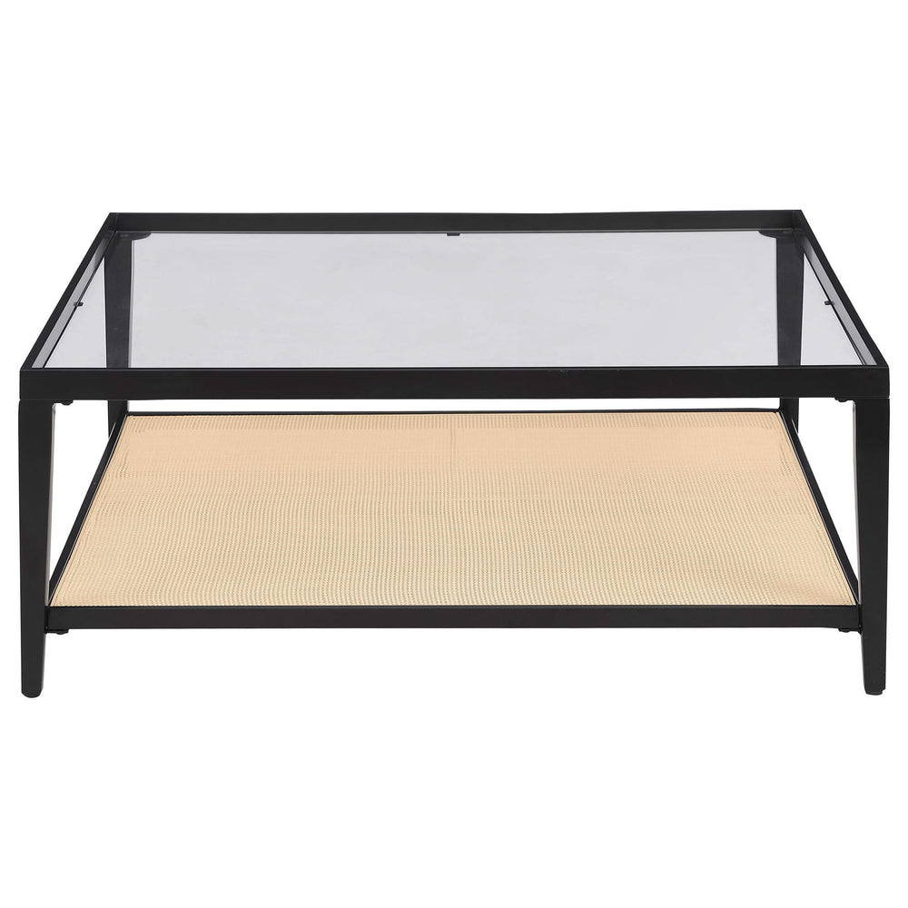 Juego de mesa de centro y auxiliar Amherst de 2 piezas, color negro 