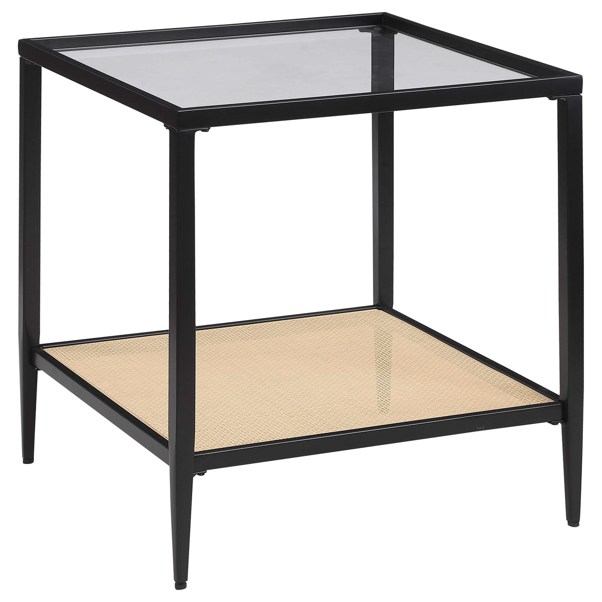 Juego de mesa de centro y auxiliar Amherst de 2 piezas, color negro 