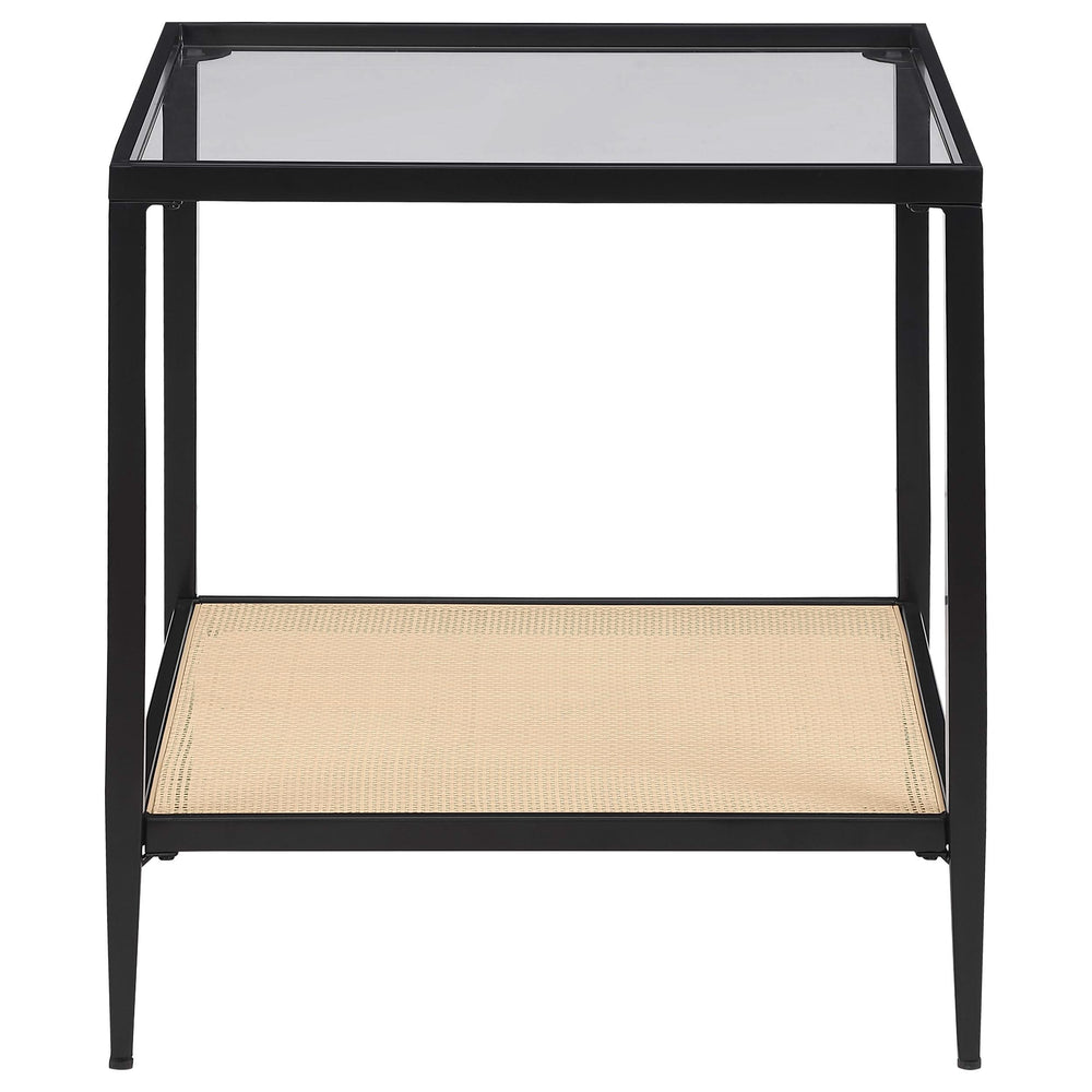 Juego de mesa de centro y auxiliar Amherst de 2 piezas, color negro 