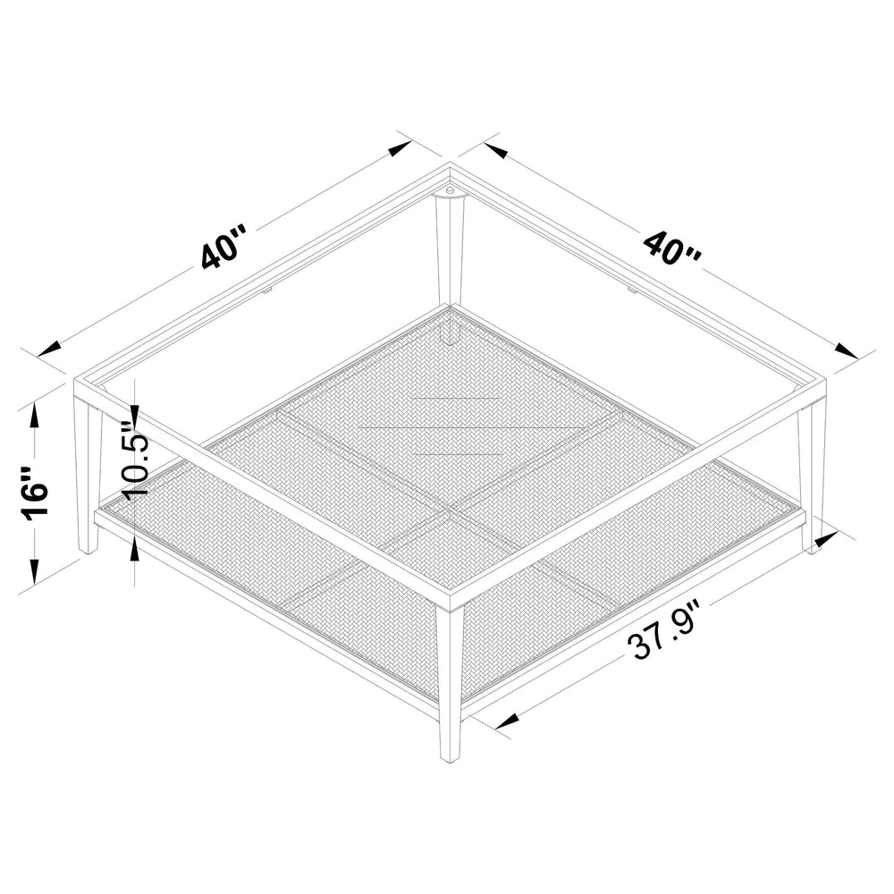 Juego de mesa de centro y auxiliar Amherst de 2 piezas, color negro 