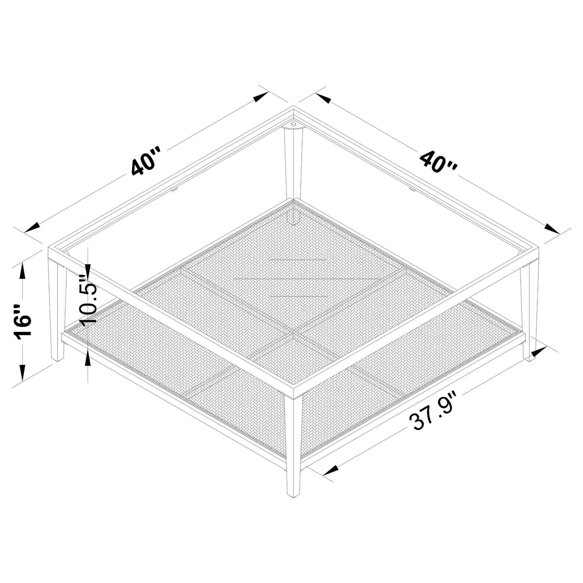 Juego de mesa de centro y auxiliar Amherst de 2 piezas, color negro 