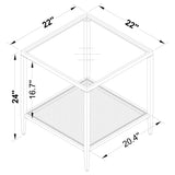 Juego de mesa de centro y auxiliar Amherst de 2 piezas, color negro 