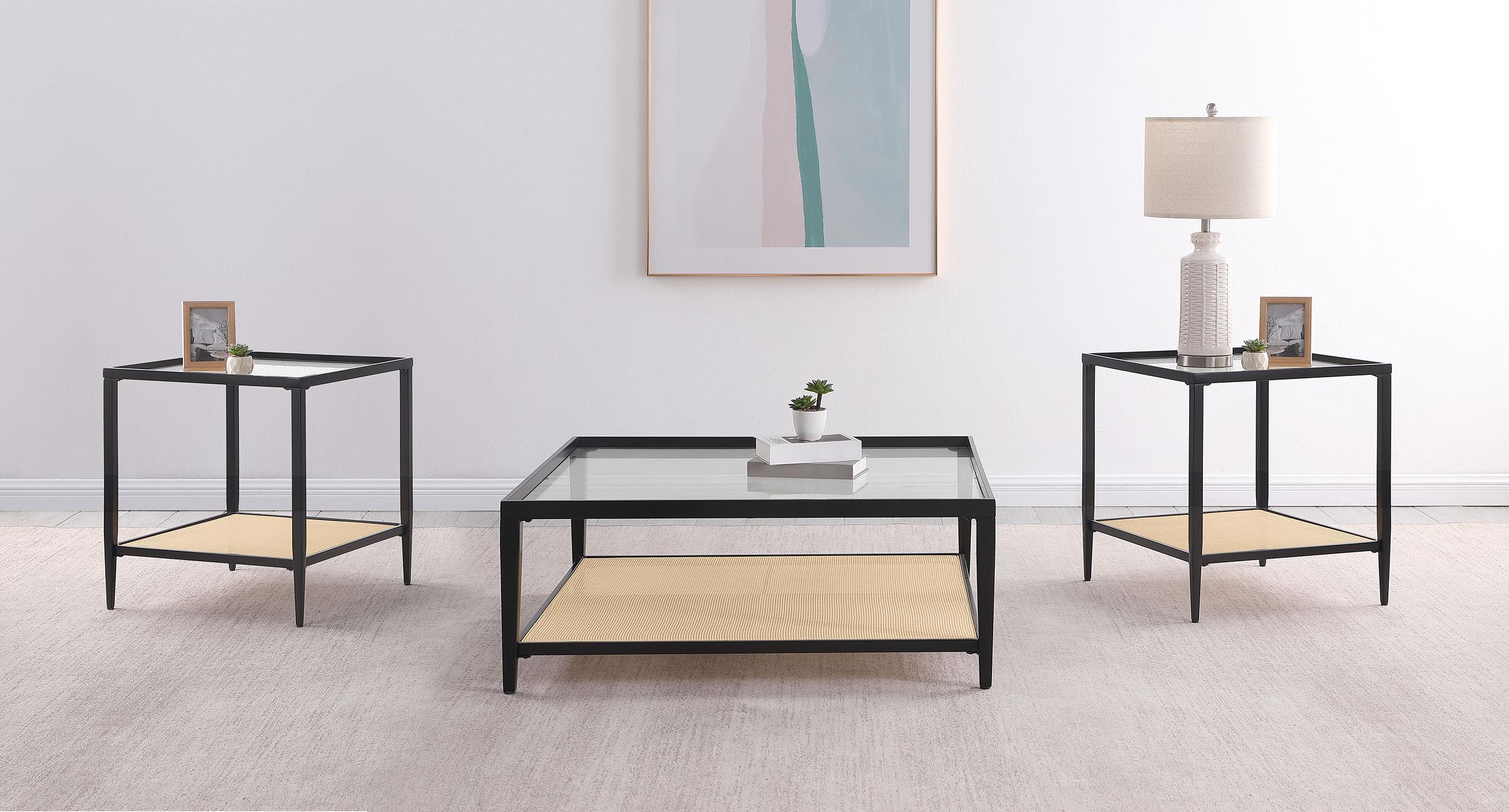Amherst 3-piece Coffee and End Table Set Black