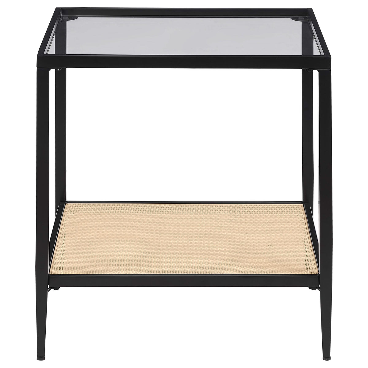 Juego de mesa de centro y auxiliar Amherst de 3 piezas, color negro