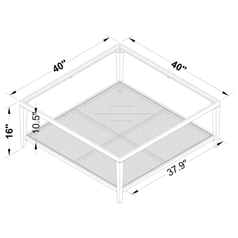 Juego de mesa de centro y auxiliar Amherst de 3 piezas, color negro