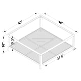 Juego de mesa de centro y auxiliar Amherst de 3 piezas, color negro