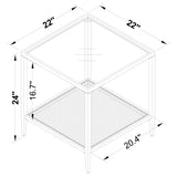 Juego de mesa de centro y auxiliar Amherst de 3 piezas, color negro