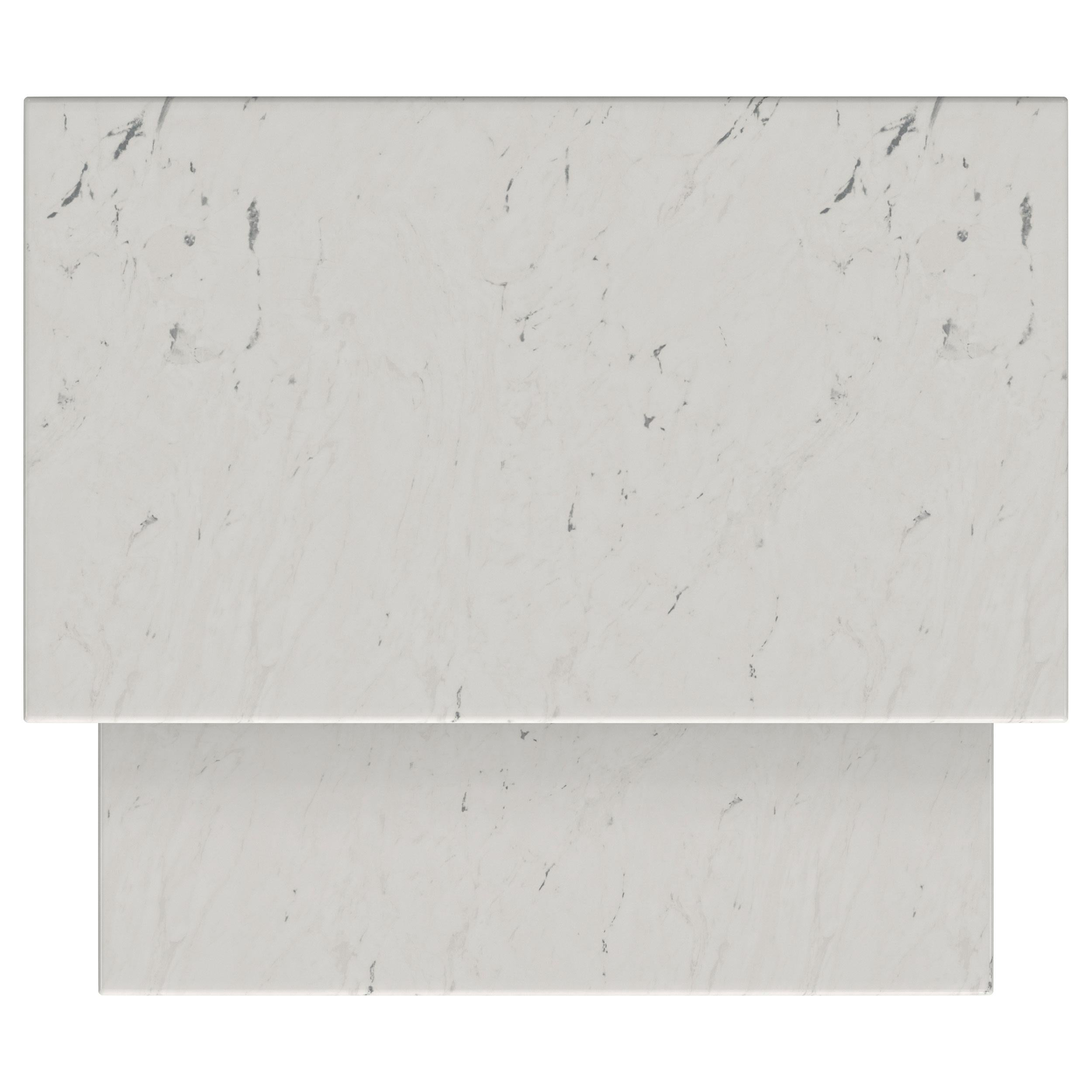 Ebby 2-piece Genuine Marble Top Nesting Coffee Tables White