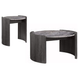Juego de mesa auxiliar y de centro Gladstone de 2 piezas, gris envejecido