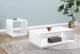 Paseo 2-piece Coffee and End Table Set White High Gloss