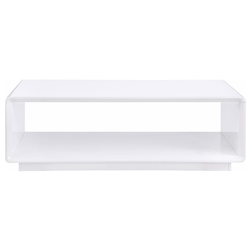 Paseo 2-piece Coffee and End Table Set White High Gloss