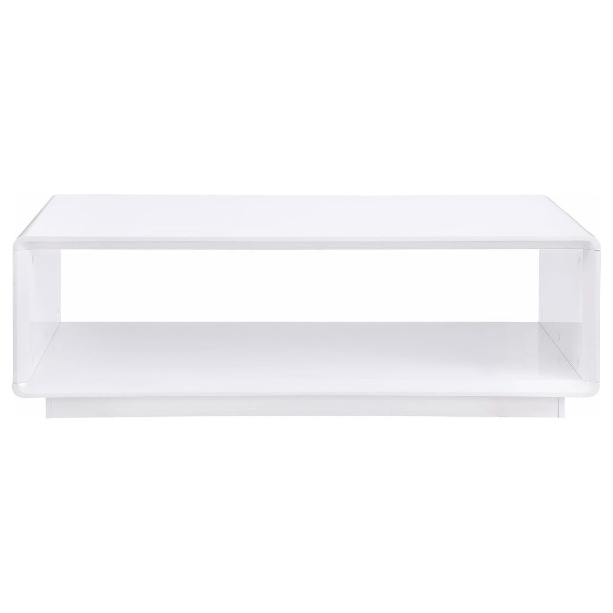 Paseo 2-piece Coffee and End Table Set White High Gloss