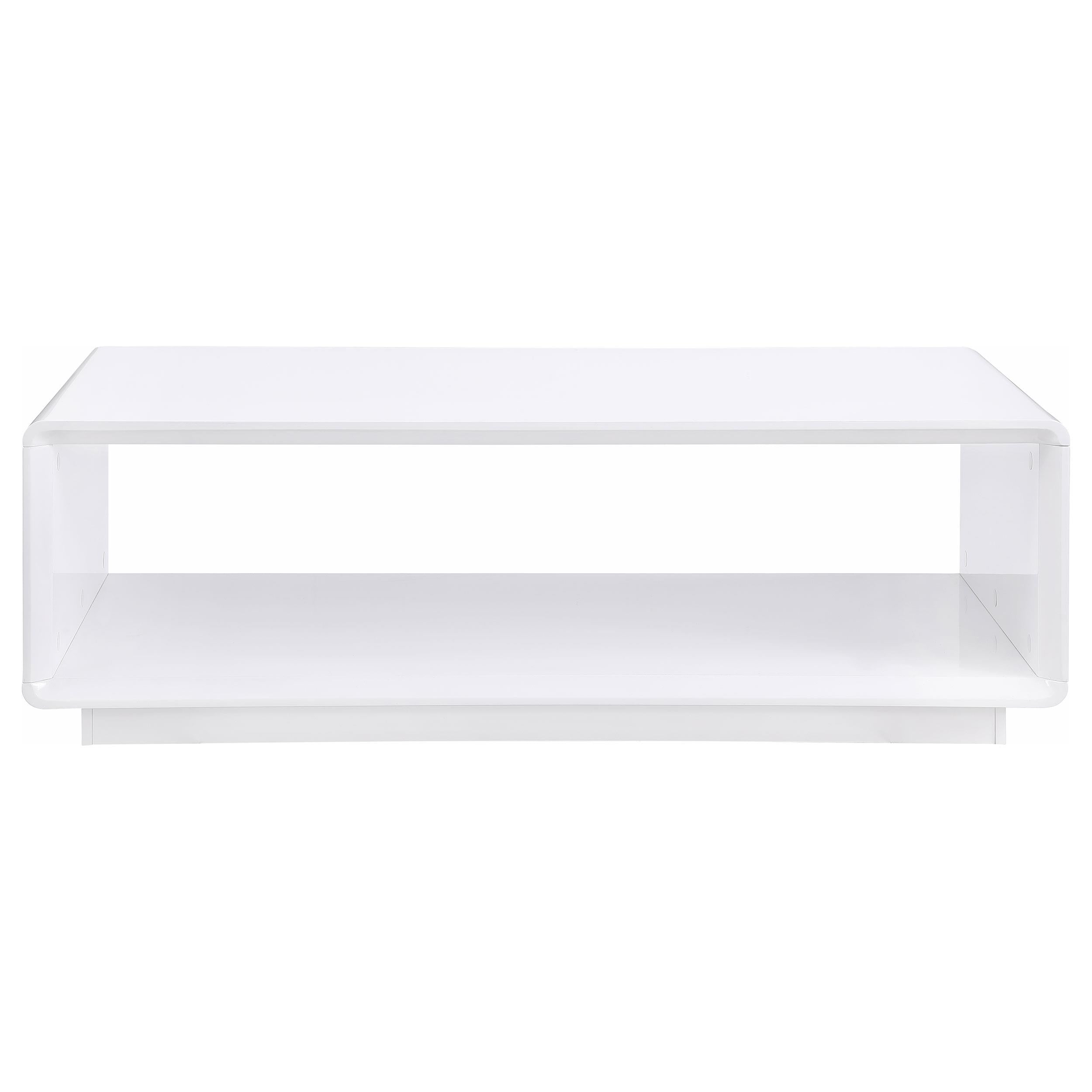 Paseo 2-piece Coffee and End Table Set White High Gloss