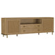 Mueble para TV de dos puertas de caña de ratán Arini, consola multimedia color arena