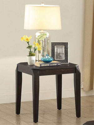 Mesa auxiliar de madera cuadrada Baylor en nogal