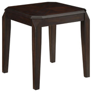 Baylor Square Wood Side End Table Walnut