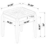 Mesa auxiliar de madera cuadrada Baylor en nogal