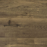 Mesa de centro redonda Delfin con tapa de cristal, color negro y marrón
