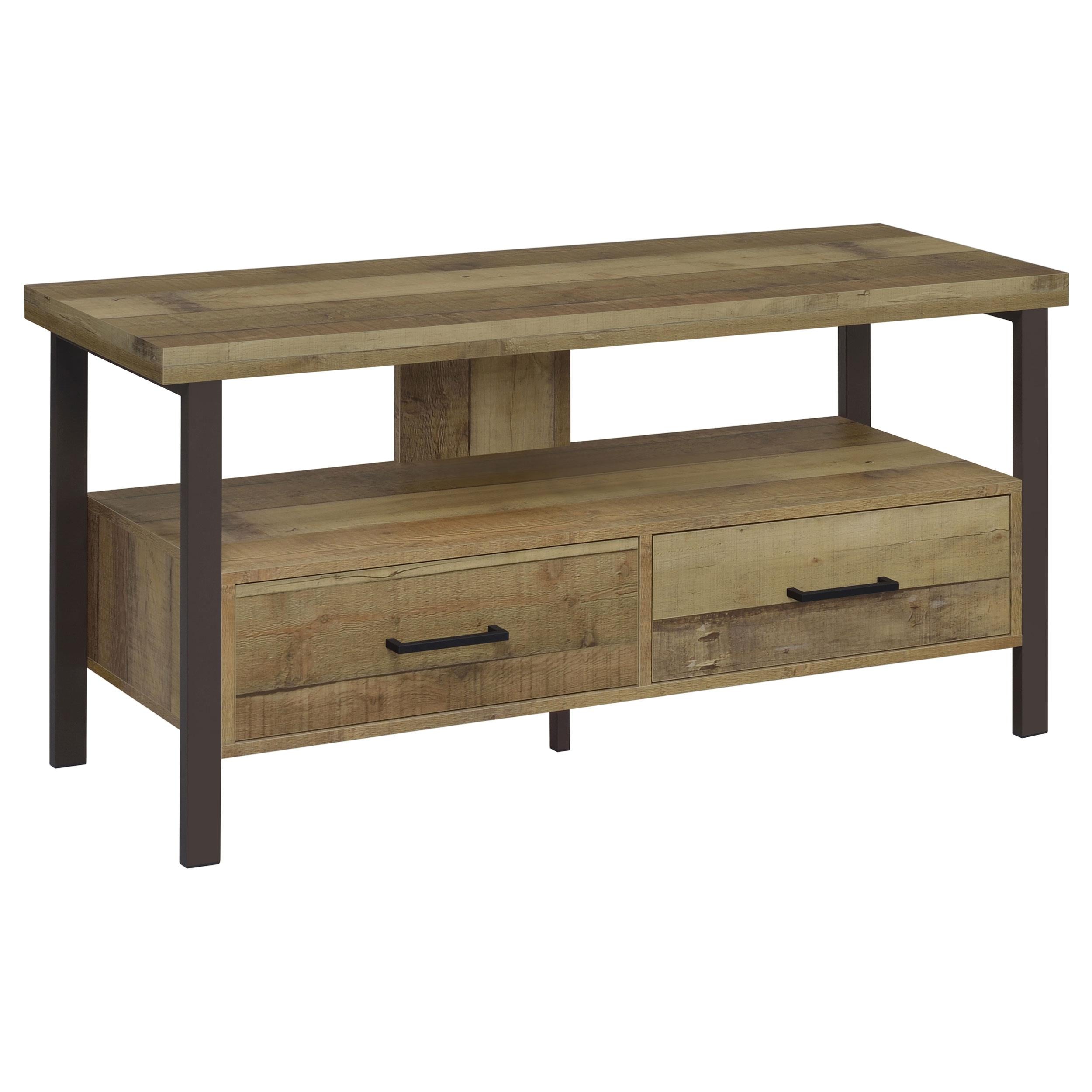 Ruston 2-drawer Engineered Wood 48" TV Stand Weathered Pine