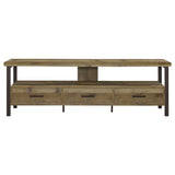 Consola para TV Ruston de 71" con 3 cajones, pino desgastado