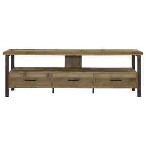 Consola para TV Ruston de 71" con 3 cajones, pino desgastado