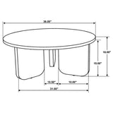 Mesa de centro redonda Dale de madera maciza de mango marrón