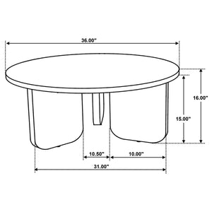 Mesa de centro redonda Dale de madera maciza de mango marrón