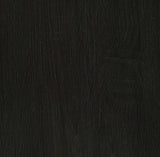 Mesa auxiliar redonda Dacre con tablero de madera de ingeniería, color carbón oscuro