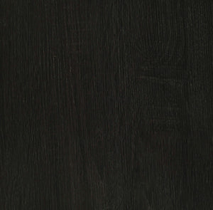 Mesa auxiliar redonda Dacre con tablero de madera de ingeniería, color carbón oscuro