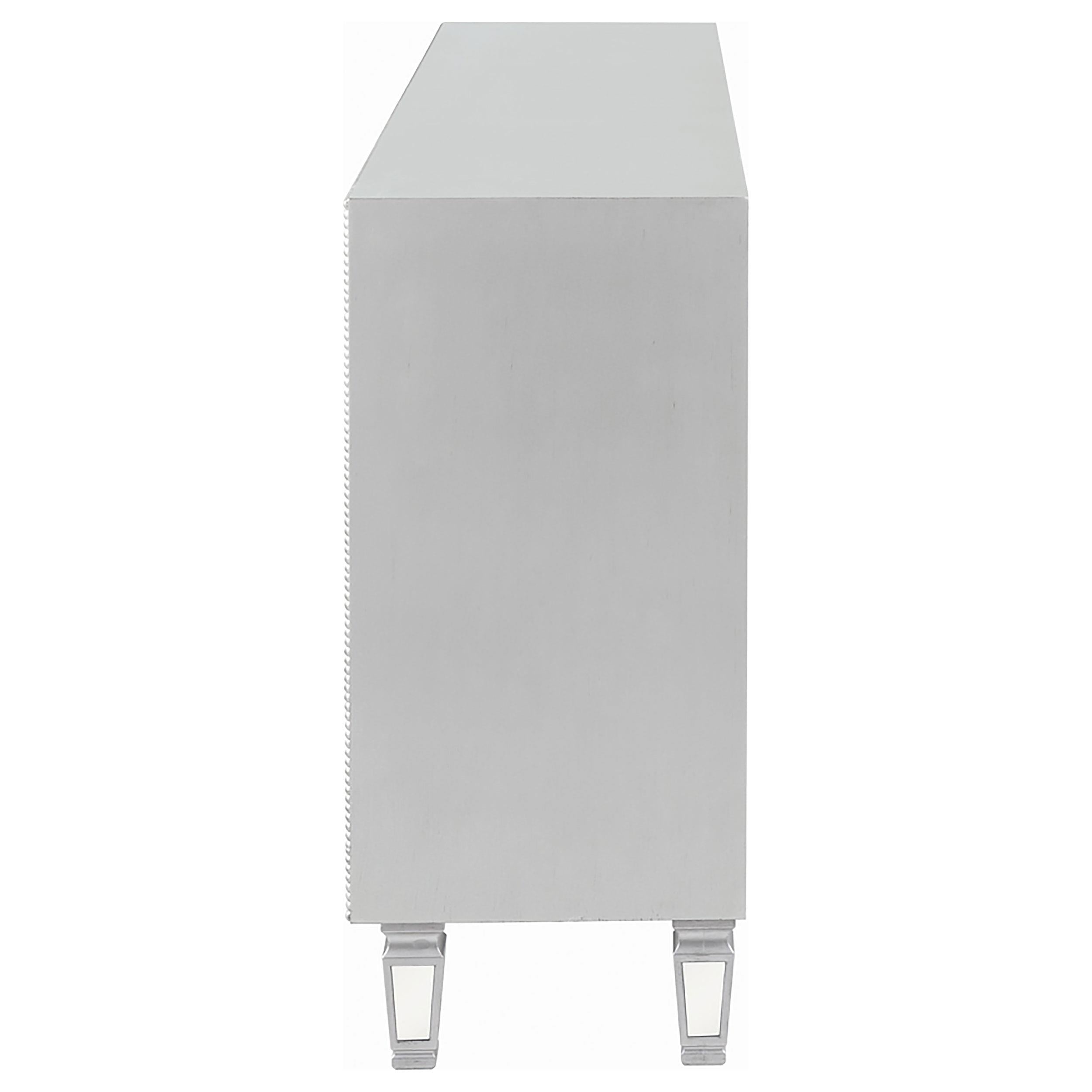 3-drawer TV Console Metallic Platinum