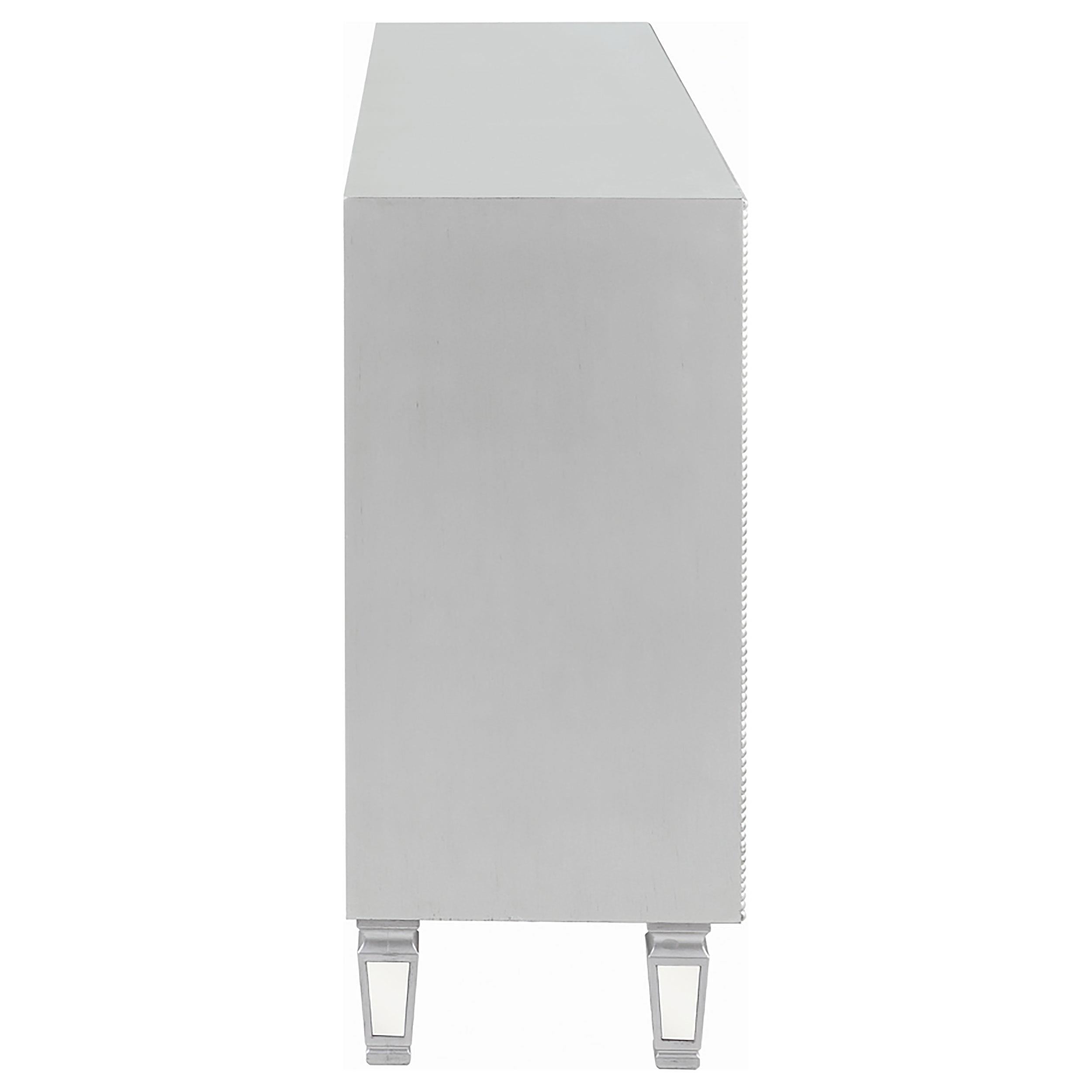 3-drawer TV Console Metallic Platinum