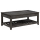 Mesa de centro elevable rectangular de madera Cliffview, color gris