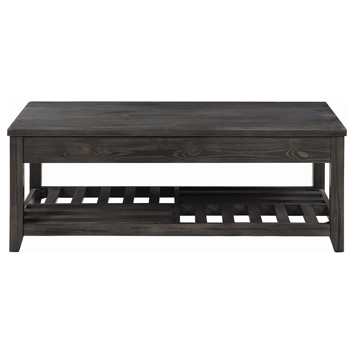 Mesa de centro elevable rectangular de madera Cliffview, color gris