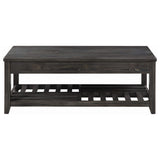 Mesa de centro elevable rectangular de madera Cliffview, color gris