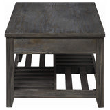 Mesa de centro elevable rectangular de madera Cliffview, color gris