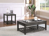 Mesa de centro elevable rectangular de madera Cliffview, color gris