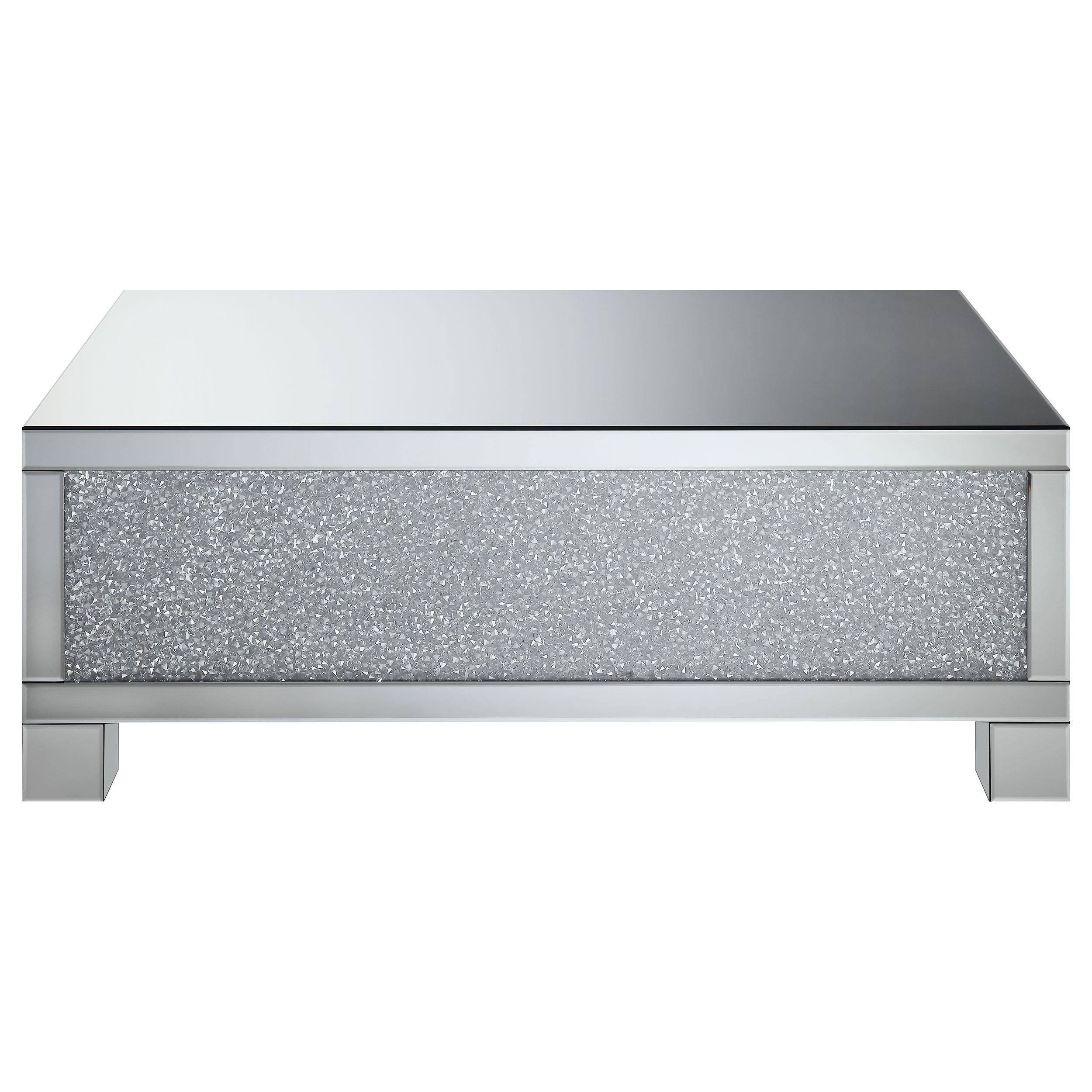 Gillian 2-piece Mirrored Coffee and End Table Set Silver