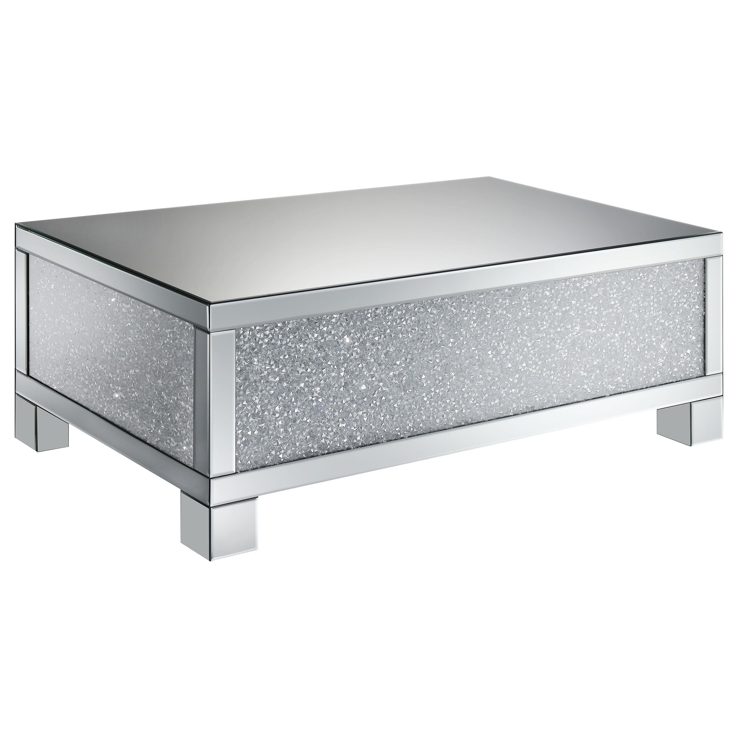 Gillian 3-piece Mirrored Coffee and End Table Set Silver