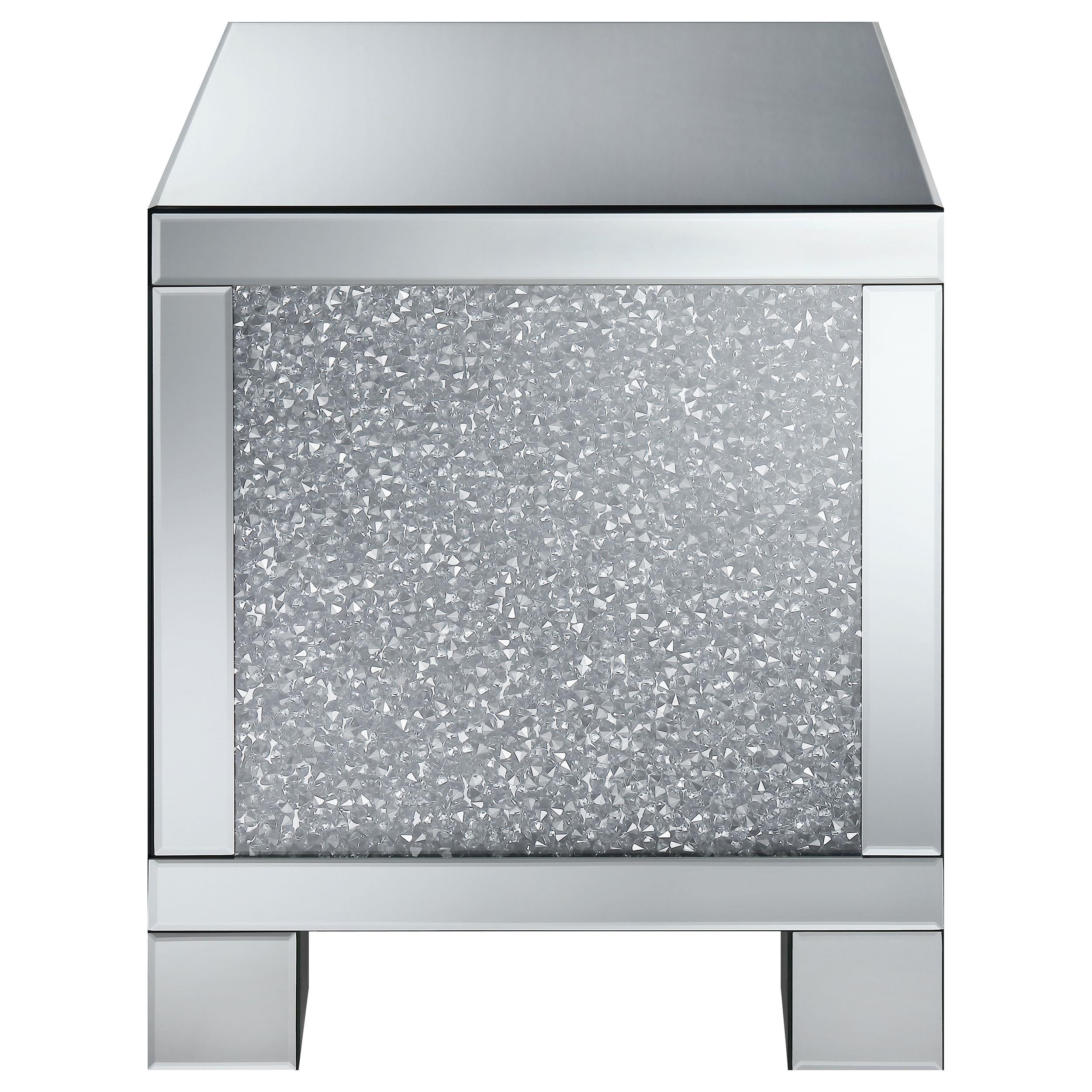 Gillian 3-piece Mirrored Coffee and End Table Set Silver