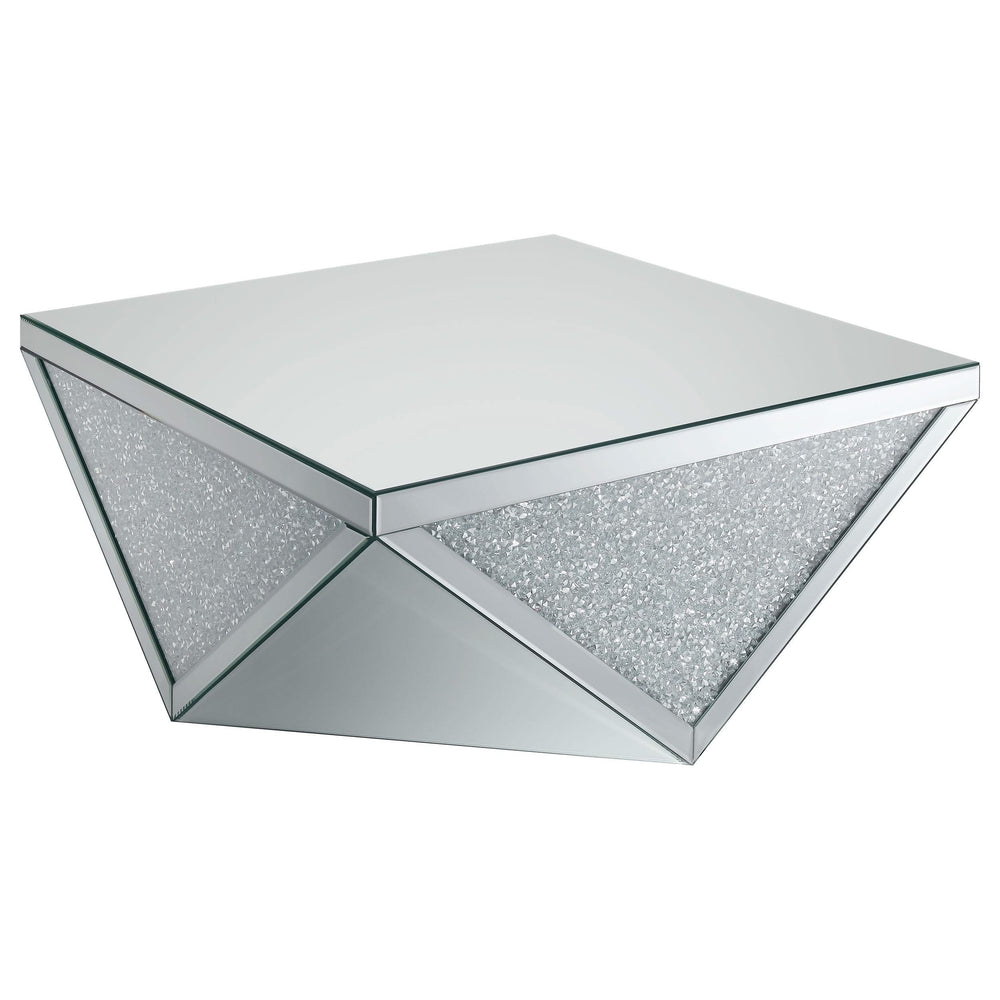 Amore 3-piece Mirrored Coffee and End Table Set Silver