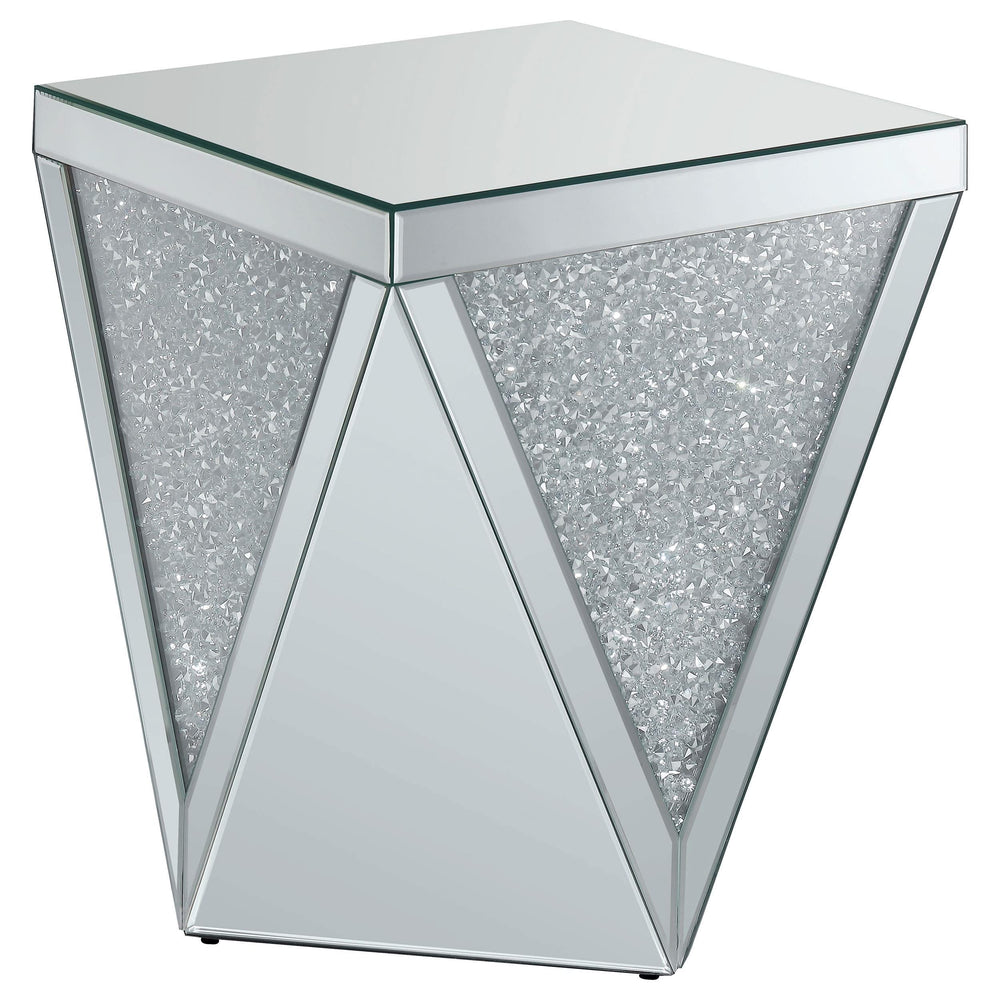 Amore 3-piece Mirrored Coffee and End Table Set Silver